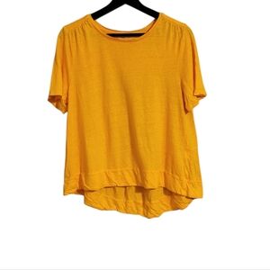 Chico's Orange Tiered Back Linen Top